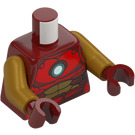 LEGO Rojo oscuro Iron Hombre con Dorado perla Brazos y Minifigura Torso (973 / 76382)