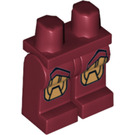 LEGO Dunkelrot Iron Man mit Triangle auf Chest Beine (3815 / 10574)