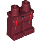 LEGO Rouge foncé Kabuki Twin Minifigure Hanches et jambes (3815 / 30449)