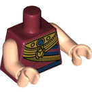 LEGO Tmavě červená King Tut Minifigurka Trup (973 / 88585)