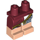 LEGO Mørk rød King Tut Minifigur Hofter og ben (3815 / 29160)