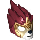 LEGO Dark Red Lion Mask with Tan Face and Gold Crown (11129 / 13042)