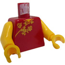 LEGO Dark Red Mary Jane with Oriental Dress Torso (973 / 73403)