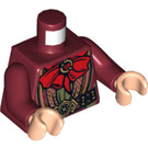 LEGO Dark Red Master of Lake-town Minifig Torso (973 / 76382)