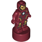LEGO Dark Red Minifig Statuette with Iron Man Decoration (12685 / 20667)