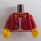 LEGO Donkerrood Minifig Torso met Clown Vest (973)