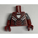 LEGO Dark Red Minifig Torso with Iron Man (White Hexagonal Plates) (973)