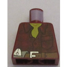 LEGO Dunkelrot Minifig Torso ohne Arme mit Dekoration (973)