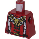 LEGO Dunkelrot Minifig Torso ohne Arme mit Royalty Torso, Gold Lion Pendant und Fur Trim (973)