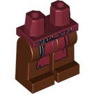 LEGO Rouge foncé Minifigure Hanches et jambes avec Dark rouge Loincloth (3815 / 97595)
