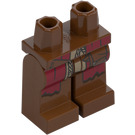 LEGO Donkerrood Minifiguur Heupen en benen met Decoratie (73200)