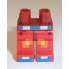 LEGO Dark Red Minifigure Hips with Red Legs with Blue Belt and Shoes (3815)