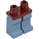 LEGO Dunkelrot Minifigur Hüften mit Sand Blau Beine (3815 / 73200)