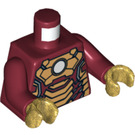 LEGO Rouge foncé Minifigure Iron Man Torse (973 / 76382)