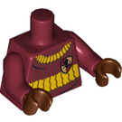 LEGO Dunkelrot Minifigur Torso mit Pullover mit Gelb Streifen und Gryffindor Abzeichen (76382 / 88585)