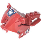 LEGO Dark Red Motorcycle Fairing with Captain America Emblems Sticker (52035)