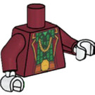 LEGO Mørk rød Mr. Pale Minifigur Overkropp (973)