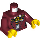 LEGO Dunkelrot Ms. Santos Minifig Torso (973 / 76382)