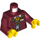 LEGO Donkerrood Ms. Santos Minifiguur Torso (973 / 76382)