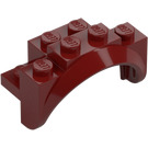 LEGO Dark Red Mudguard Brick 2 x 4 x 2 with Wheel Arch (35789)