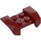 LEGO Rojo oscuro Guardabarros Placa 2 x 4 con Overhanging Headlights (44674)