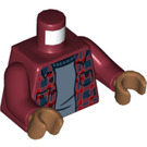LEGO Dark Red Ned Leeds Minifig Torso (973 / 76382)