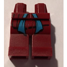 LEGO Rojo oscuro Nya Piernas con Celeste oscuro Sash Decoración (3815)