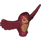 LEGO Dunkelrot Eule (Spread Wings) mit Tan Chest (67632 / 106253)
