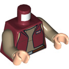 LEGO Rouge foncé Padme Amidala (Senator) Torse (973 / 76382)