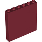 LEGO Rouge foncé Panneau 1 x 6 x 5 (35286 / 59349)