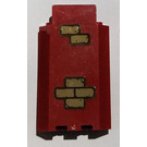 LEGO Dark Red Panel 3 x 3 x 6 Corner Wall with Bricks (Top and Bottom) Sticker without Bottom Indentations (87421)