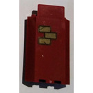LEGO Dark Red Panel 3 x 3 x 6 Corner Wall with Bricks (Top Left) Sticker without Bottom Indentations (87421)