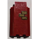 LEGO Dark Red Panel 3 x 3 x 6 Corner Wall with Bricks (Top Right) Sticker without Bottom Indentations (87421)