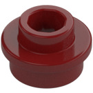 LEGO Rouge Foncé assiette 1 x 1 Rond avec Tenon ouvert (28626 / 85861)