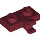 LEGO Donkerrood Plaat 1 x 2 met Horizontale Klem (11476 / 65458)