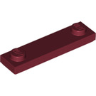 LEGO Dark Red Plate 1 x 4 with Two Studs with Groove (41740)