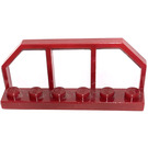 LEGO Mørk rød Plate 1 x 6 med Tog Vogn Railings (6583 / 58494)