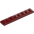 LEGO Dark Red Plate 1 x 8 with Door Rail (4510)