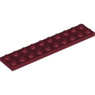 LEGO Dark Red Plate 2 x 10 (3832)