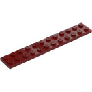 LEGO Ciemno czerwony Talerz 2 x 12 (2445)