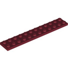 LEGO Dark Red Plate 2 x 12 (2445)