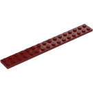 LEGO Mørk rød Plate 2 x 16 (4282)