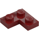 LEGO Tmavě červená Deska 2 x 2 Roh (2420)