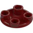 LEGO Dark Red Plate 2 x 2 Round with Rounded Bottom (2654 / 28558)