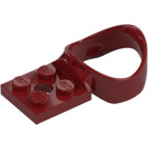 LEGO Dark Red Plate 2 x 2 with Ball Holder (3204)