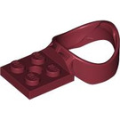 LEGO Dark Red Plate 2 x 2 with Ball Holder (3204)