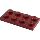 LEGO Dark Red Plate 2 x 4 (3020)