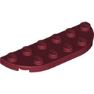 LEGO Dark Red Plate 2 x 6 with Rounded Corners (18980)
