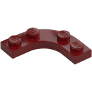 LEGO Donkerrood Plaat 3 x 3 Afgerond Hoek (68568)