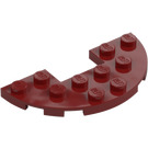 LEGO Dark Red Plate 3 x 6 Round Half Circle with Cutout (18646)